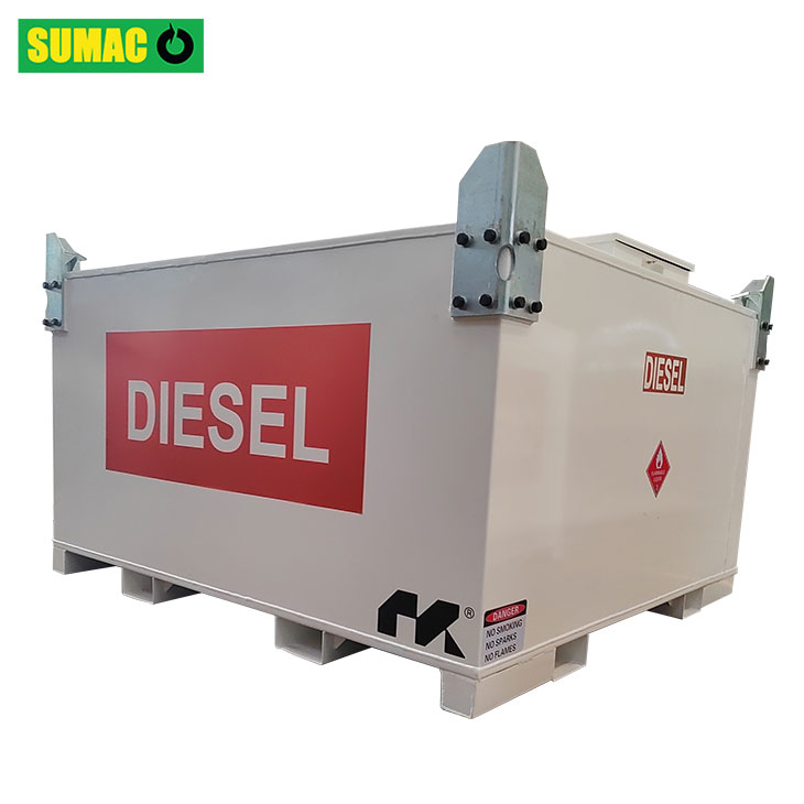 What should be done for long-term storage of mobile diesel tanks