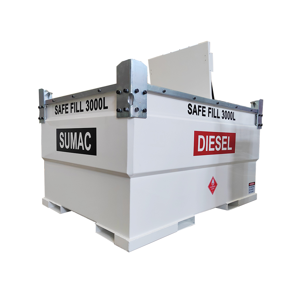 How does a bunded steel diesel tank prevent leakage