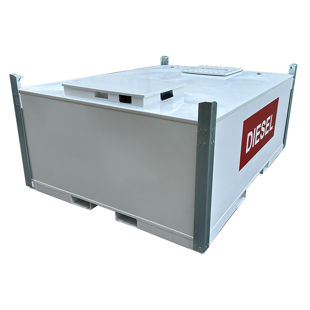 How is corrosion protection applied to steel diesel fuel storage tanks