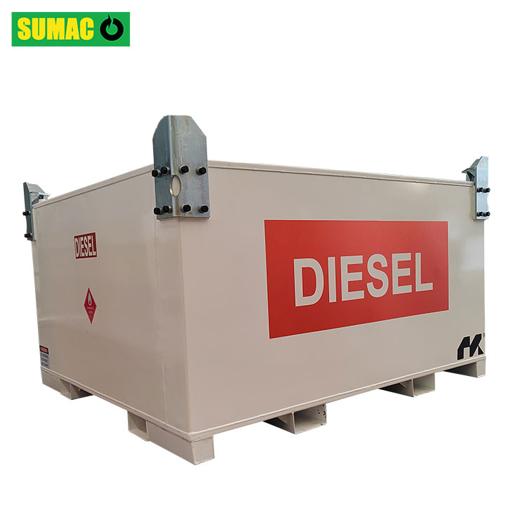 How does the overfill protection system on a diesel storage tank work