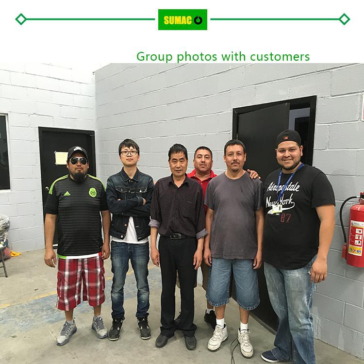 Group photo with customers