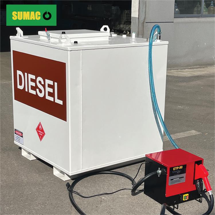 Diesel tank with pump