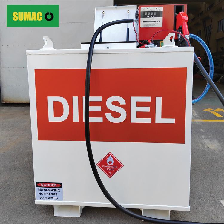 Diesel tank with pump