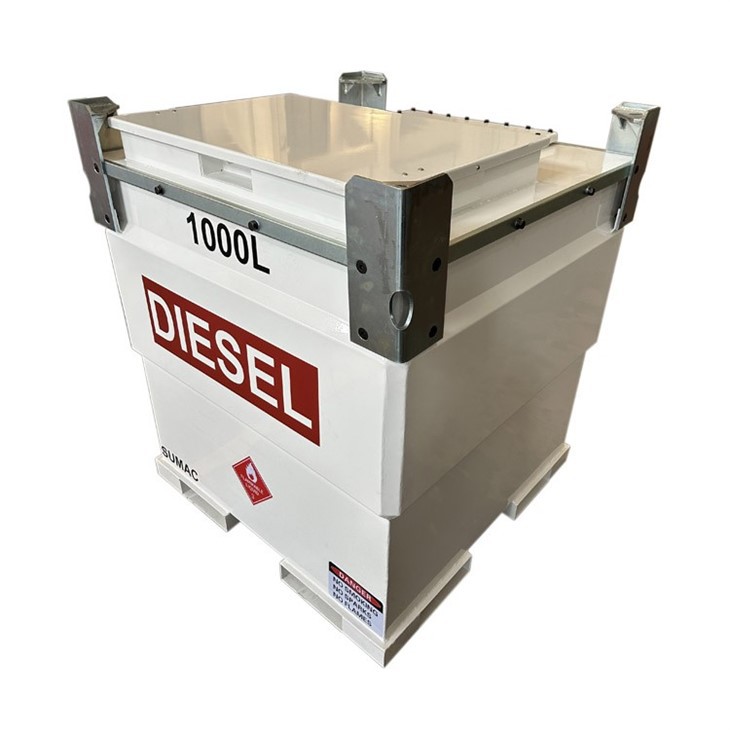 Portable Gasoline Petrol Diesel Cube Tank With Fuel Pump For On-Site Refueling