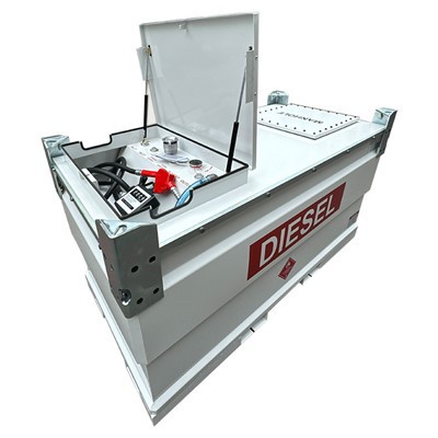 UL142 Portable Diesel Fuel Cube Tank With Pump Mobile Station Double Walled Diesel Gasoline